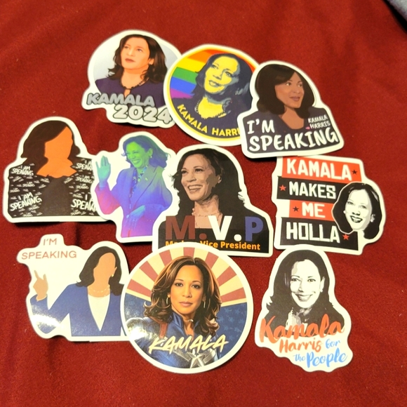 Kamala Harris Waterproof Sticker Bundle, 10-pk - Picture 1 of 1